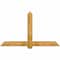 Ekena Millwork Eugene Rough Sawn Timber Gable Bracket, Western Red Cedar, 72"W x 42"H x 2"D x 6"F, 14/12 Pitch GBW072X42X0206EUG00RWR - alternate 1